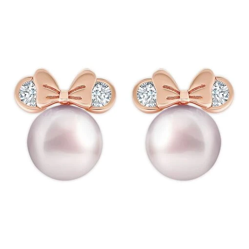 Disney Minnie Mouse Icon Pearl Earrings By CRISLU