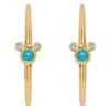 Disney Mickey Mouse Icon Turquoise Hoop Earrings By CRISLU -Disney 7401057016951
