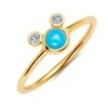 Disney Mickey Mouse Icon Turquoise Ring By CRISLU -Disney 7401057016952