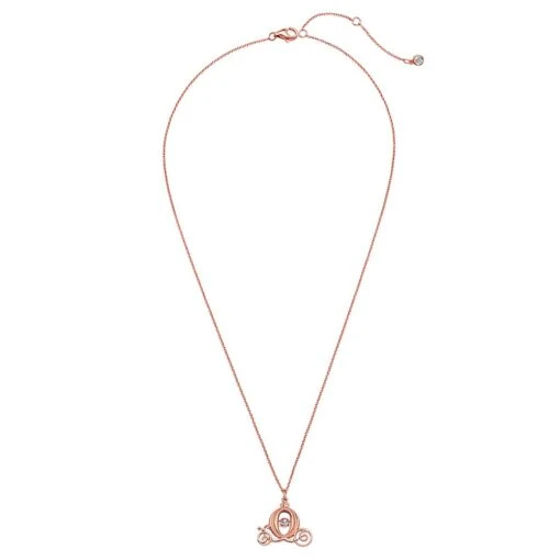 Disney Cinderella Coach Rose Gold Necklace By CRISLU - Image 3