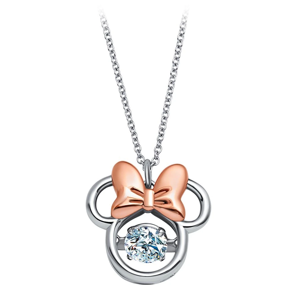 Disney Minnie Mouse Icon Necklace By CRISLU 3 Disney Minnie Mouse Icon Necklace By CRISLU