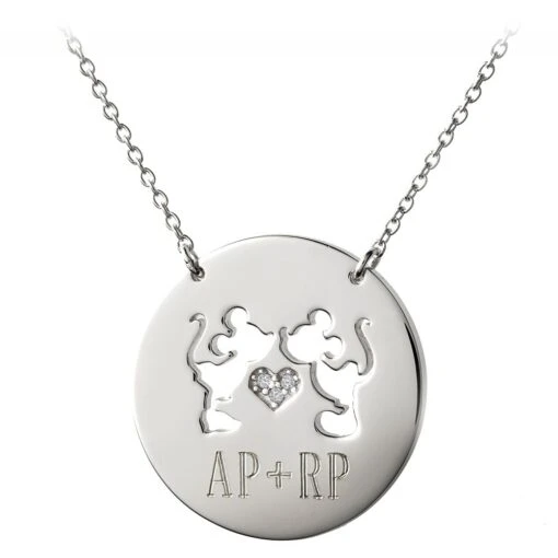 Disney Mickey And Minnie Mouse Necklace By Rebecca Hook – Personalizable