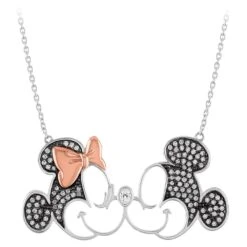 Disney Mickey And Minnie Mouse Necklace By Rebecca Hook