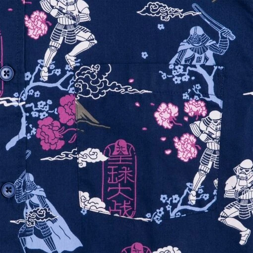 Disney Darth Vader And Stormtroopers As Samurai Woven Shirt For Adults – Star Wars - Image 3