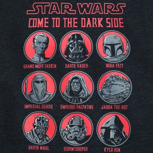 Disney Dark Side Heathered T-Shirt For Adults – Star Wars - Image 2