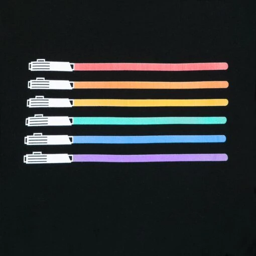 Disney LIGHTSABER Pride T-Shirt For Adults – Star Wars Pride Collection - Image 2