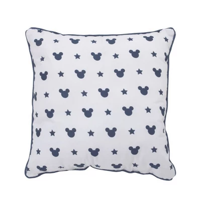 Disney Baby Mickey Mouse Hello World Appliqued Throw Pillow - Navy/Gray/White 3 Disney Baby Mickey Mouse Hello World Appliqued Throw Pillow - Navy/Gray/White