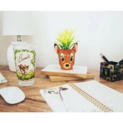 Silver Buffalo Disney Bambi 5-Inch Ceramic Mini Planter With Artificial Succulent -Disney GUEST 3c88b3fe 36e9 4b33 b2b4 50d325552c35