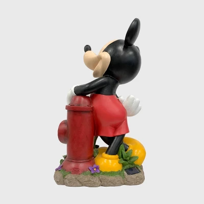 Disney 22" Mickey Mouse With A Fire Hydrant Solar Resin/Stone Statue 4 Disney 22" Mickey Mouse With A Fire Hydrant Solar Resin/Stone Statue - Image 2